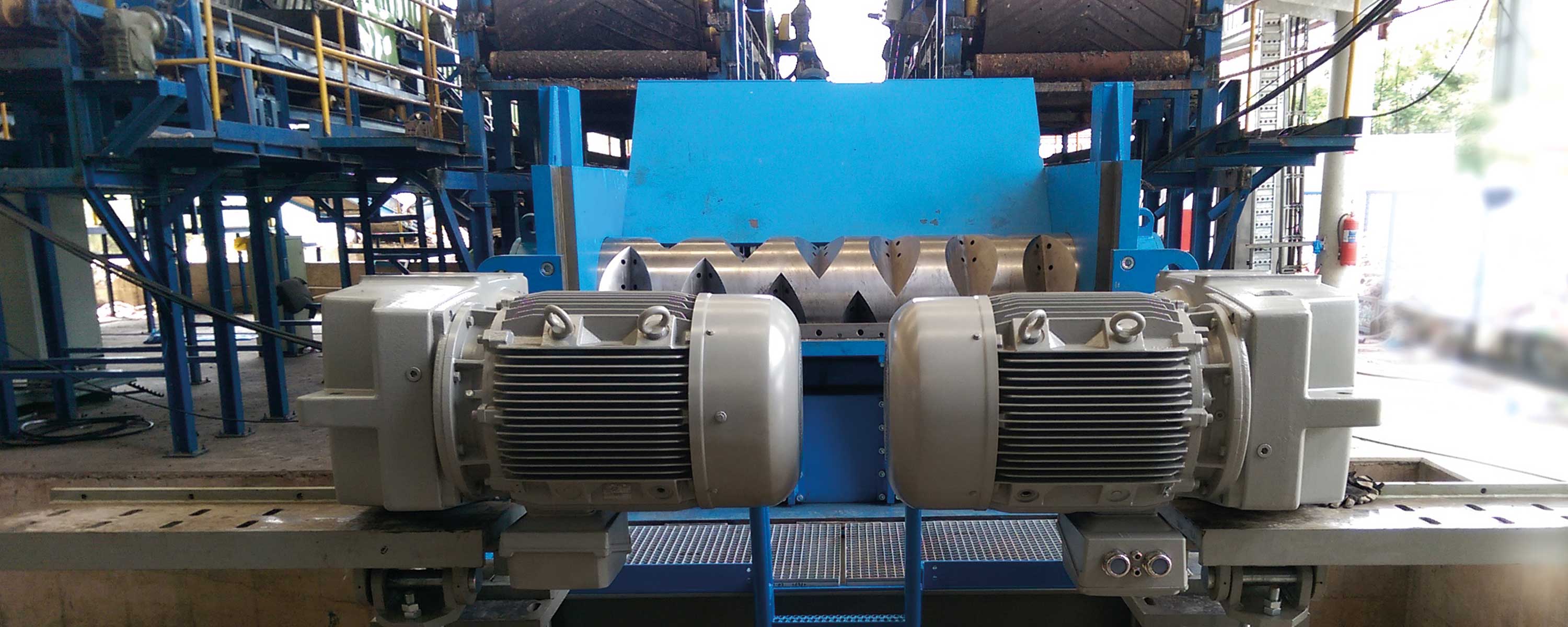 Gearboxes on recycling machinery